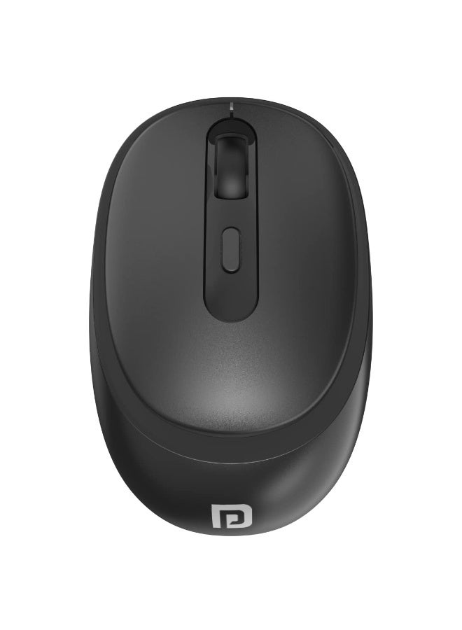 Portronics Toad 27 Wireless Mouse, Silent Buttons, 2.4 GHz with USB Nano Dongle for PC/Mac/Laptop, Auto Power Saving Mode, Adjustable DPI Button(Black) - Image 1